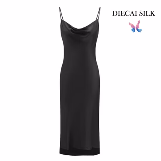 China Factory 16mm/19mm/22mm Pure Silk Hot Sale Long Nightdress with Custom Brand