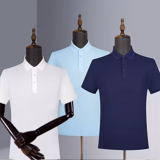 Mens Work Office Long Sleeve Polo Shirts