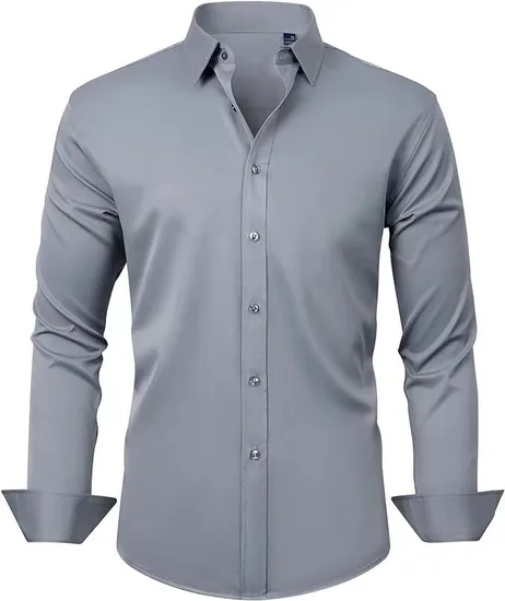 Wholesale Business Work Office Casual Shirts Cheap Long Sleeve Casual Plus Size Social Formal Dress Shirts for Mens
