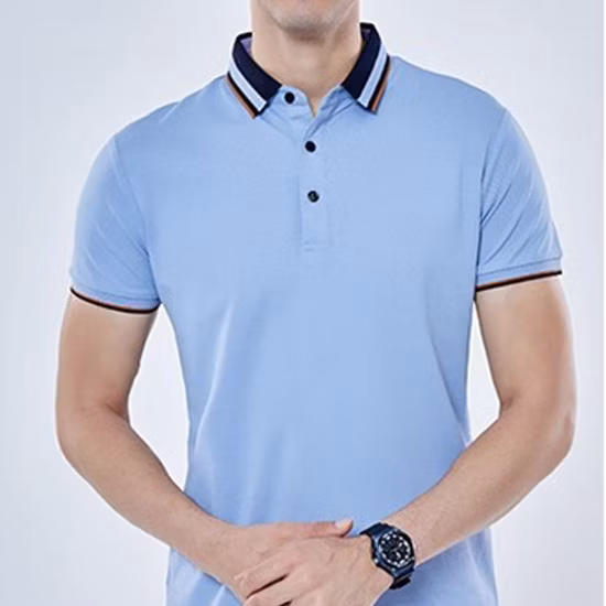 Mens Work Office Long Sleeve Polo Shirts