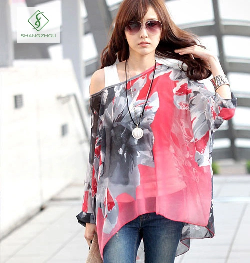 Fashion Bohemia Series Blouse Beach Sunscreen Chiffon Women Shirt