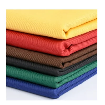 Polyester-Baumwollstoff Tc 16*12 Twill-gefärbter Stoff Arbeitskleidung Arbeitsbekleidungsstoff für schrumpffeste, pillinghemmende Kleidungsstücke (65 % Polyester, 35 % Baumwolle)