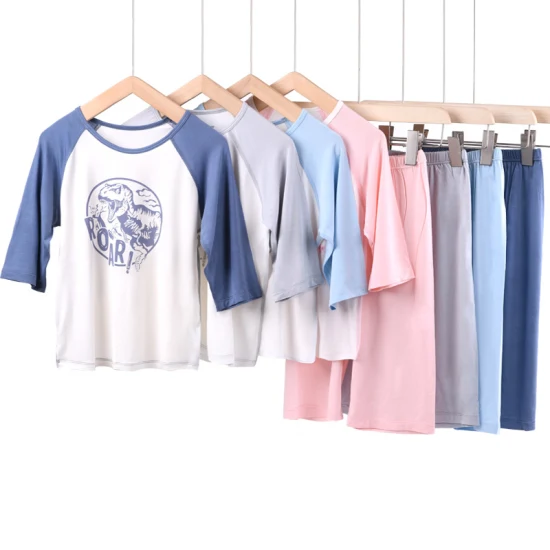 Pyjamas Pyjamas Heimtextilien Kleidung Kleidung T-Shirt und Shorts Set Nachtwäsche für Kinder Frühling Sommer Großhandel