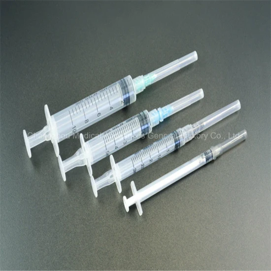 10 ml medizinische Einweg-PE-Verpackungsspritze mit Luer-Lock oder Luer-Slip mit CE, ISO, GMP, SGS, TÜV